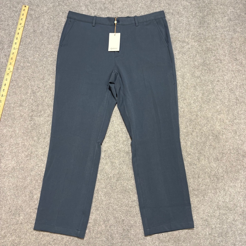 Quince Mens Ultra-Stretch 24/7 Smart Chino Pants Blue 34x28 NWT